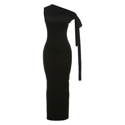 "Thea" One-Shoulder Maxikleid