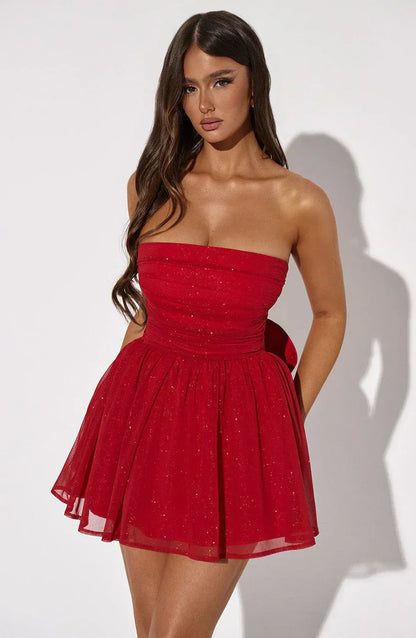 "Belinda" Minikleid mit Schleife