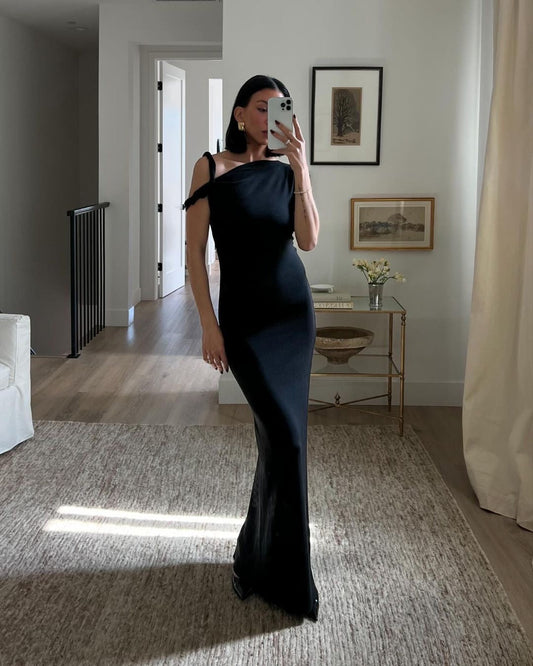 "Tara" One-Shoulder-Maxikleid