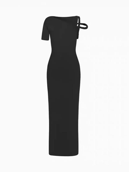 "Tara" One-Shoulder-Maxikleid