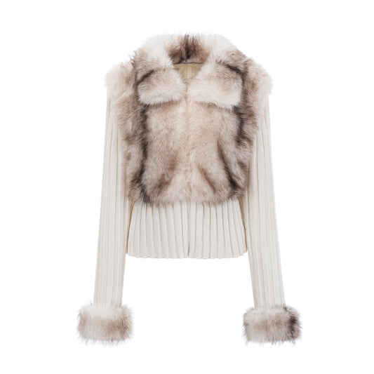 "Elena" Cardigan mit Fell
