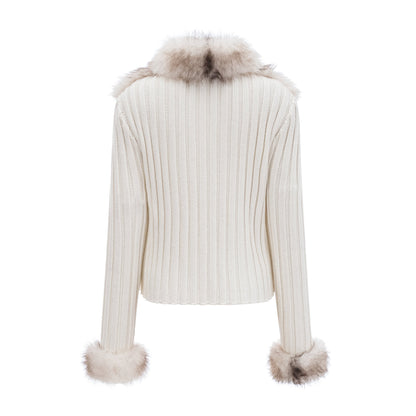 "Elena" Cardigan mit Fell